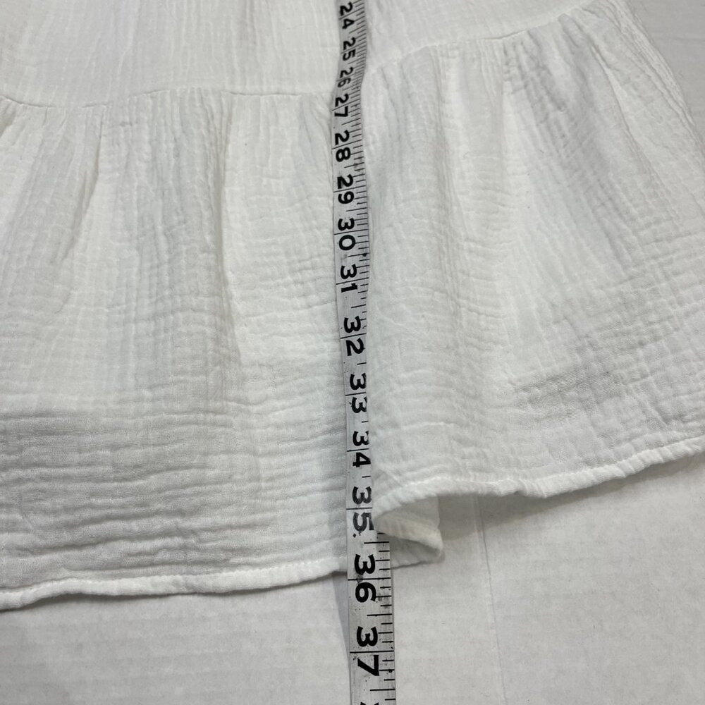 Rails Valentina Dress White Gauzy Smocked‎ Tiered Mini Size XS Cottagecore Beach - Picture 6 of 11